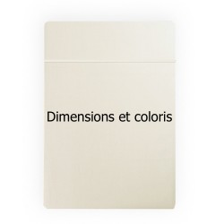 Garnier-Thiébaut - Drap plat uni en satin de coton 120 fils/cm² Ava 