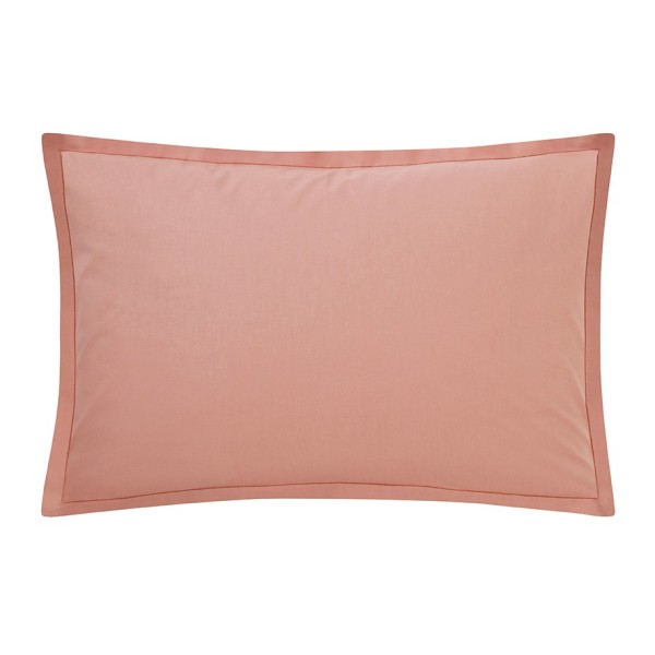 Taie rectangle unie Tout Doux Rose solaire, Essix