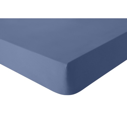 Drap housse uni Tout Doux Denim, Essix