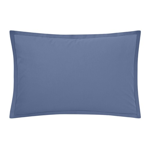 Taie rectangle unie Tout Doux Denim, Essix