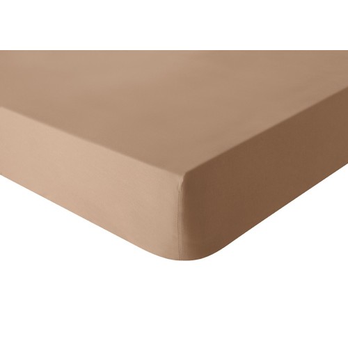 Drap housse uni Tout Doux Sable, Essix