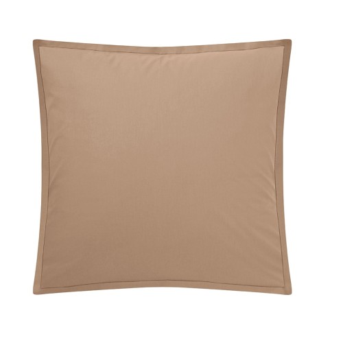Taie carrée unie Tout Doux Sable, Essix