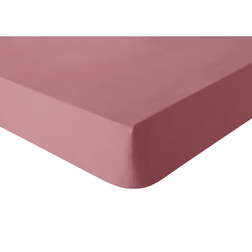 Drap housse uni Tout Doux Rose indien, Essix