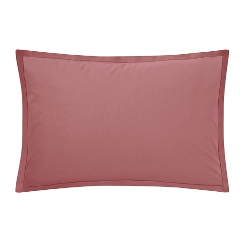 Taie rectangle unie Tout Doux Rose indien, Essix