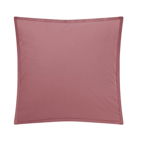 Taie carrée unie Tout Doux Rose indien, Essix
