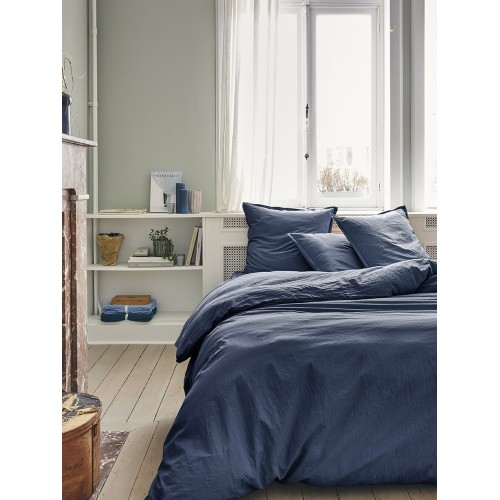 Parure de lit unie Tout Doux Nocturne froissé, Essix