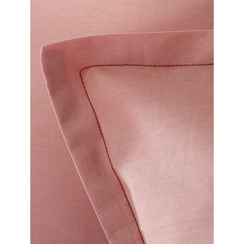 Parure de lit unie Tout Doux Rose solaire, Essix