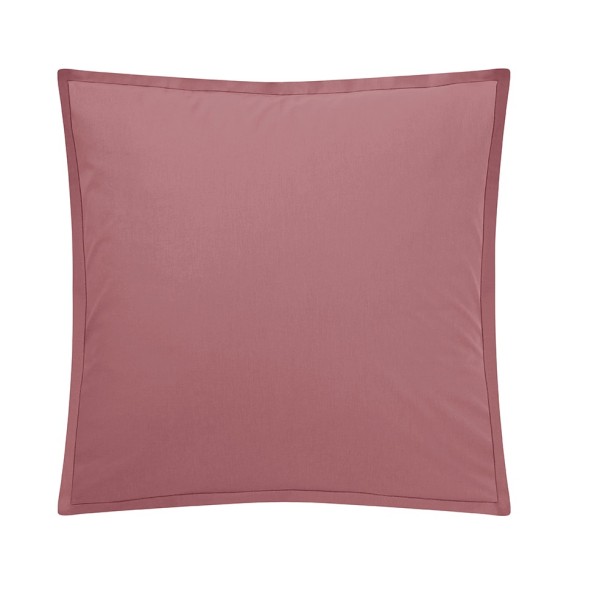 Taie carrée unie Tout Doux Rose indien, Essix