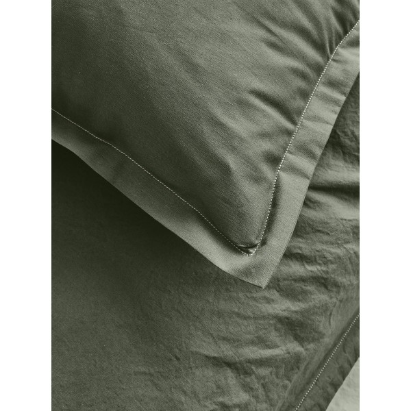 Parure de lit unie Tout Doux Palme effet froissé, Essix