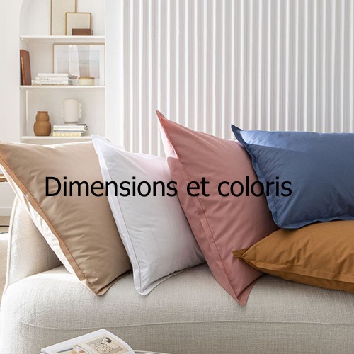 Taie d'oreiller unie coton lavé Tout Doux 57 fils/cm², Essix