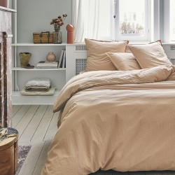 Parure de lit unie Tout Doux Sable, Essix