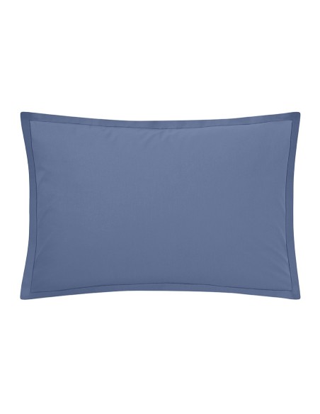 Taie rectangle unie Tout Doux Denim, Essix