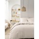 Housse de couette coton uni Tout Doux Crème, Essix