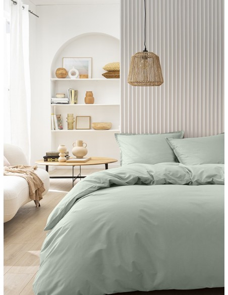 Housse de couette coton uni Tout Doux Aloé, Essix