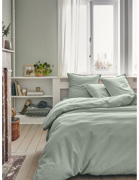 Housse de couette coton uni Tout Doux Aloé, Essix