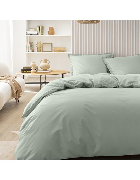 Housse de couette coton uni Tout Doux Aloé, Essix