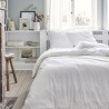Housse de couette unie coton 57 fils/cm² Aspect lisse ou Effet lavé - Tout Doux Blanc, Essix