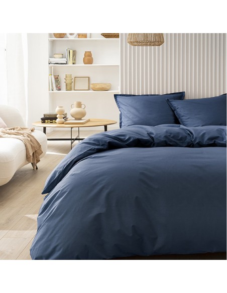 Housse de couette coton uni Tout Doux Nocturne, Essix