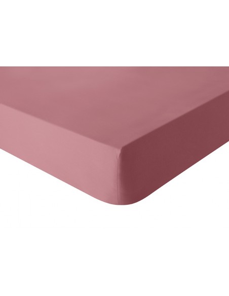 Drap housse uni Tout Doux Rose indien, Essix
