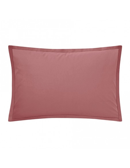 Taie rectangle unie Tout Doux Rose indien, Essix