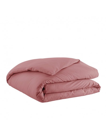Housse de couette unie Tout Doux Rose indien, Essix