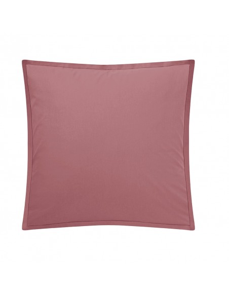 Taie carrée unie Tout Doux Rose indien, Essix