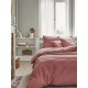 Housse de couette coton uni Tout Doux Rose indien, Essix