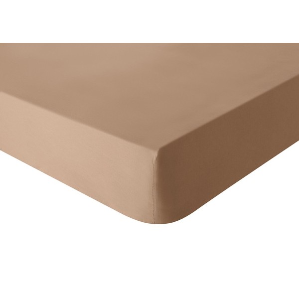 Drap housse uni Tout Doux Sable, Essix