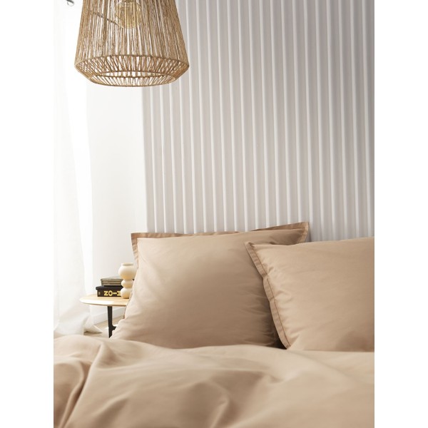 Housse de couette coton uni Tout Doux Sable, Essix