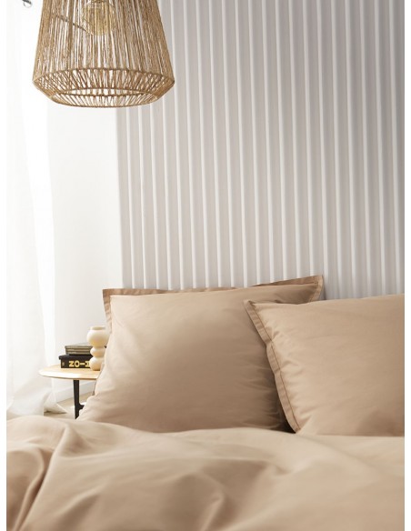 Housse de couette coton uni Tout Doux Sable, Essix