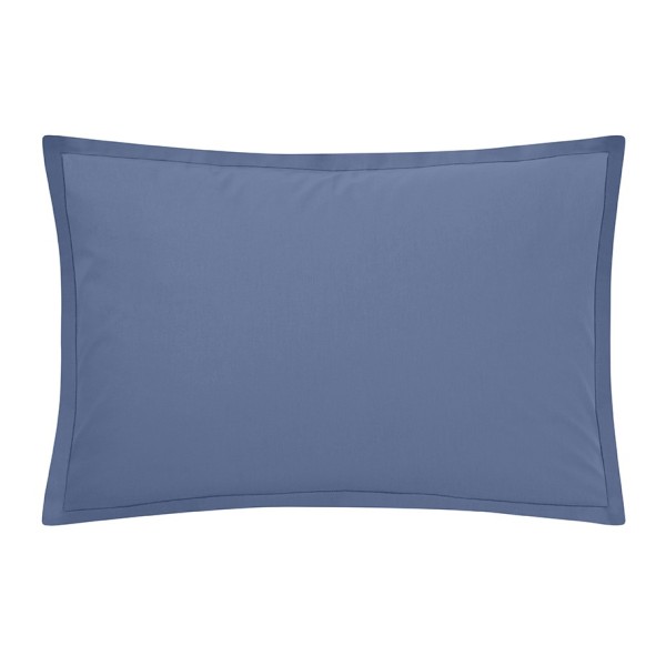 Taie rectangle unie Tout Doux Denim, Essix