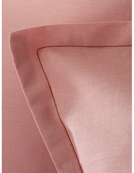 Parure de lit unie Tout Doux Rose solaire, Essix