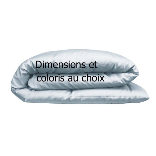 Housse de couette uni en satin de coton 120 fils Ava