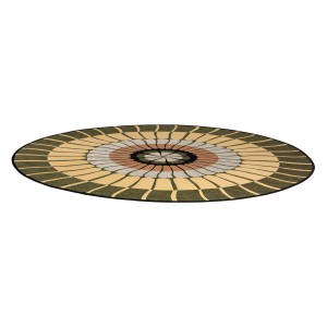 Tapis déco extérieur, rond, design, moderne, haut de gamme 2