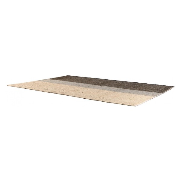 Tapis déco jonc de mer Karan Carbone, Vivaraise