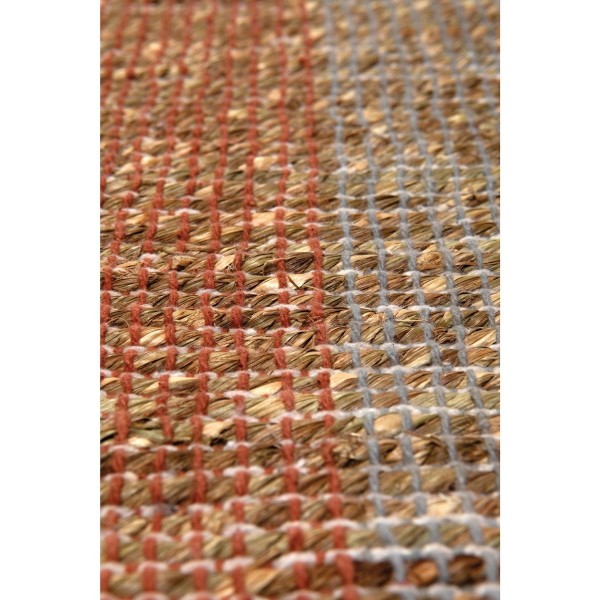 Tapis déco jonc de mer Karan Terracotta, Vivaraise
