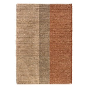 Tapis déco salon, chambre, intérieur, en jonc de mer Karan Terracotta, Vivaraise