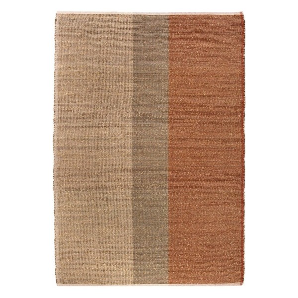 Tapis déco salon, chambre, intérieur, en jonc de mer Karan Terracotta, Vivaraise