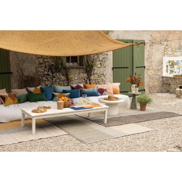 Tapis déco jonc de mer Karan Mirabelle, Vivaraise