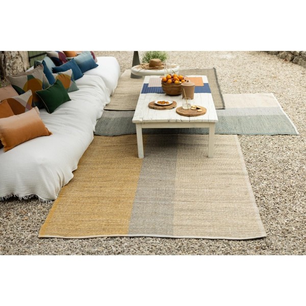 Tapis déco jonc de mer Karan Mirabelle, Vivaraise