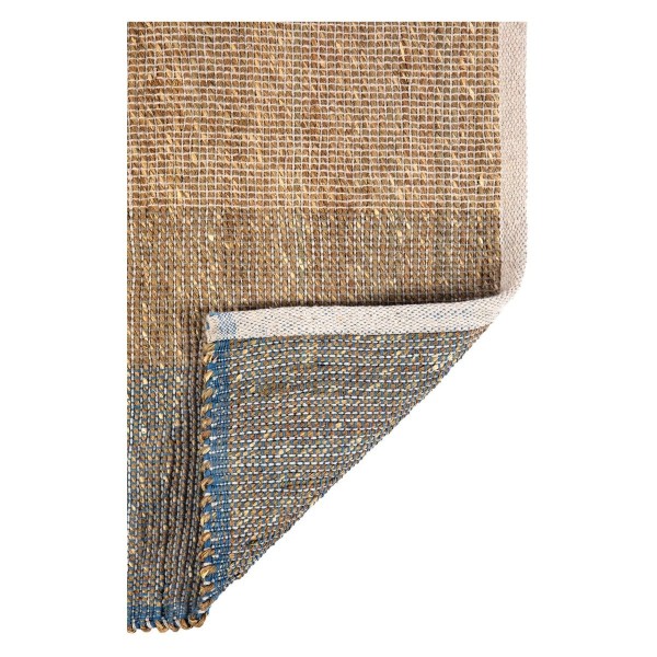 Tapis déco jonc de mer Karan Myosotis, Vivaraise