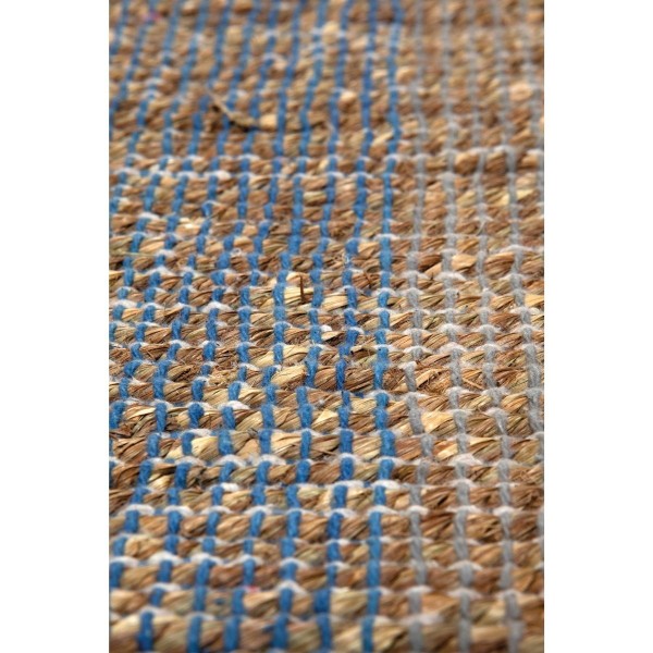 Tapis déco jonc de mer Karan Myosotis, Vivaraise