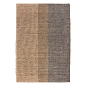 Tapis déco salon jonc de mer Karan Myosotis, Vivaraise