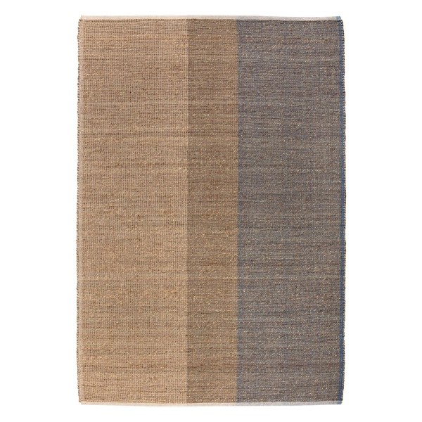 Tapis déco salon jonc de mer Karan Myosotis, Vivaraise