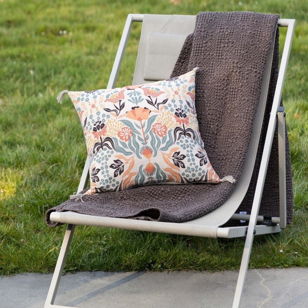Plaid coton stonewashed Tana Café, Vivaraise