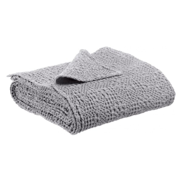 Plaid, plaid de canapé, jeté de canapé coton Tana Brume - Vivaraise