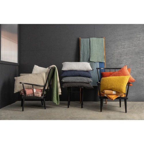 coussin déco coton uni effet tricot Tana, vivaraise