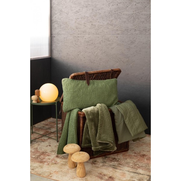 Coussin coton stonewashed Tana, Vivaraise