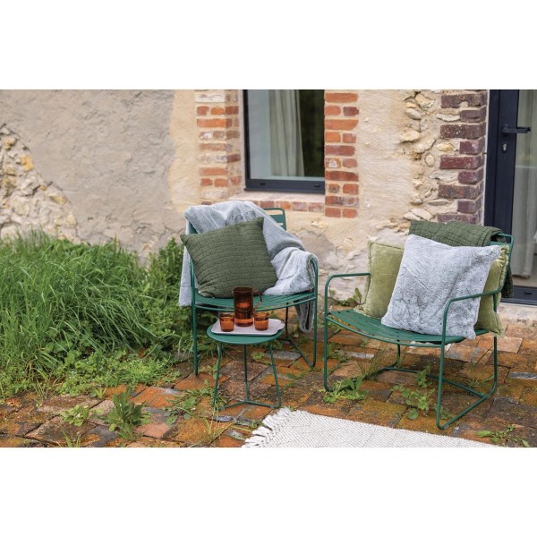 Plaid coton structuré stonewashed Swami Olive,...