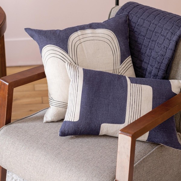 Plaid coton structuré stonewashed Swami Marine,...